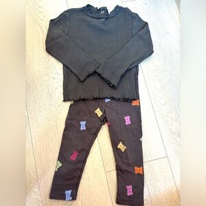 Kids Zara leggings and top set